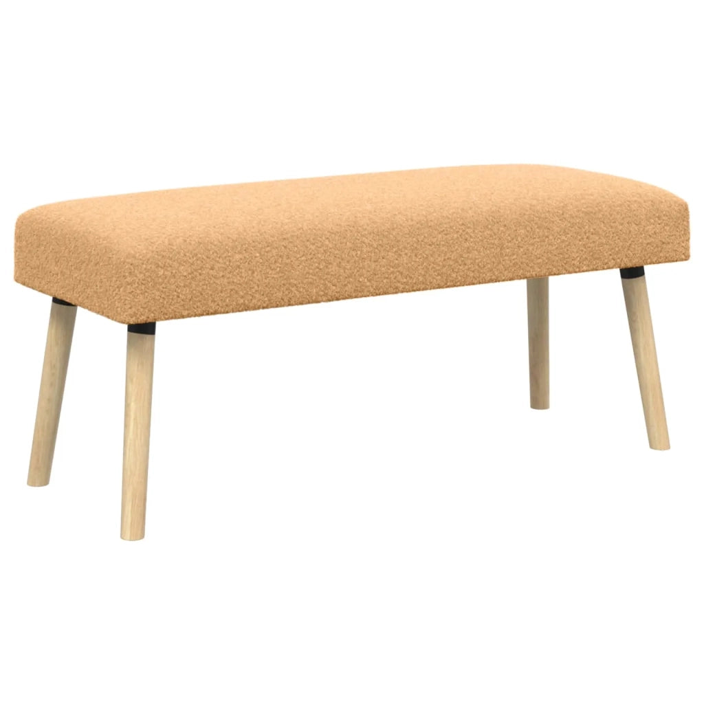 panchina Tinta unita Beige 110 x 40 x 46 cm Bouclé 42038416