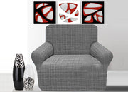 Copridivano In Tessuto Jacquard Elasticizzato Ottima Vestibilità Modello Otello - Poltrona - Grigio