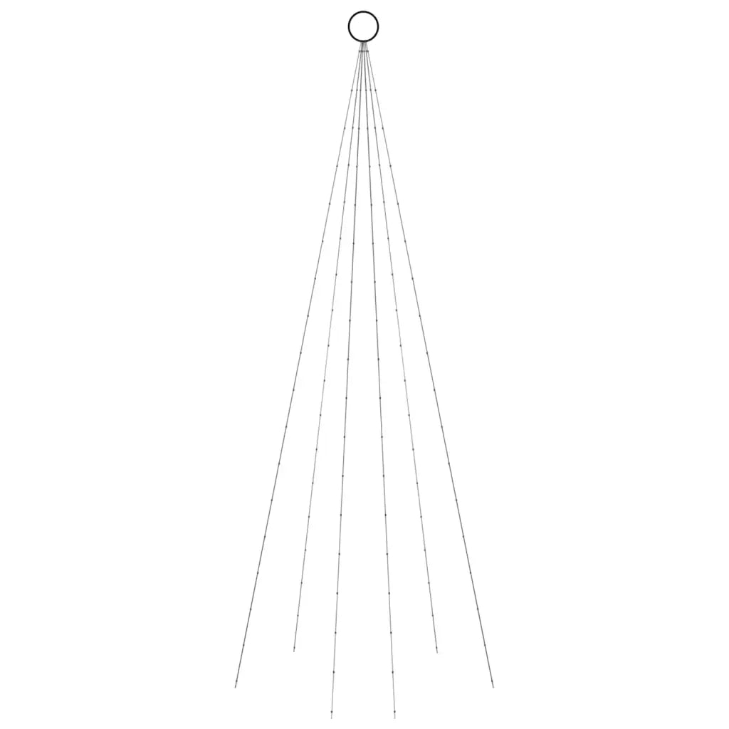 Albero di Natale Pennone Bianco Freddo 108 LED 180 cm 343519