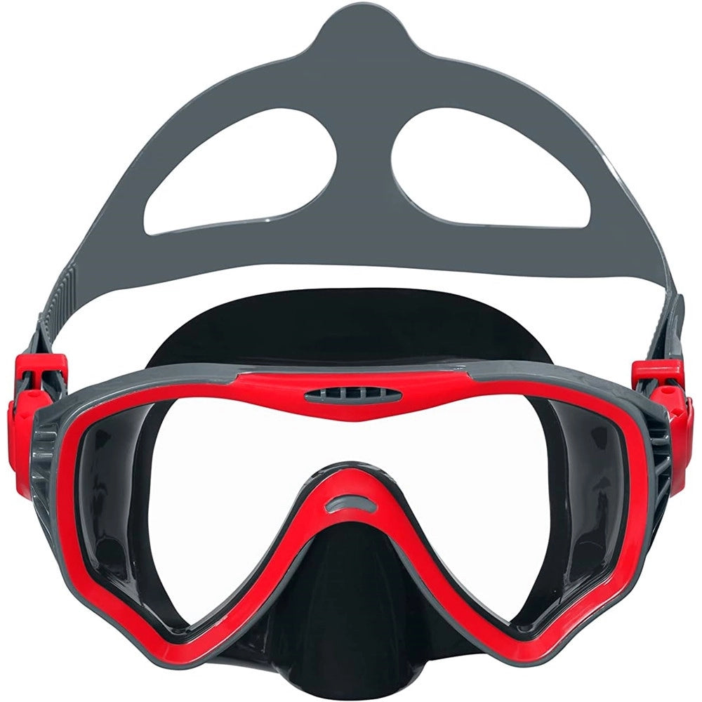 Trade Shop - Maschera Immersioni Crusader Pro Cinturino Silicone Regolabile 14+ Anni 3 Colori 22074 -