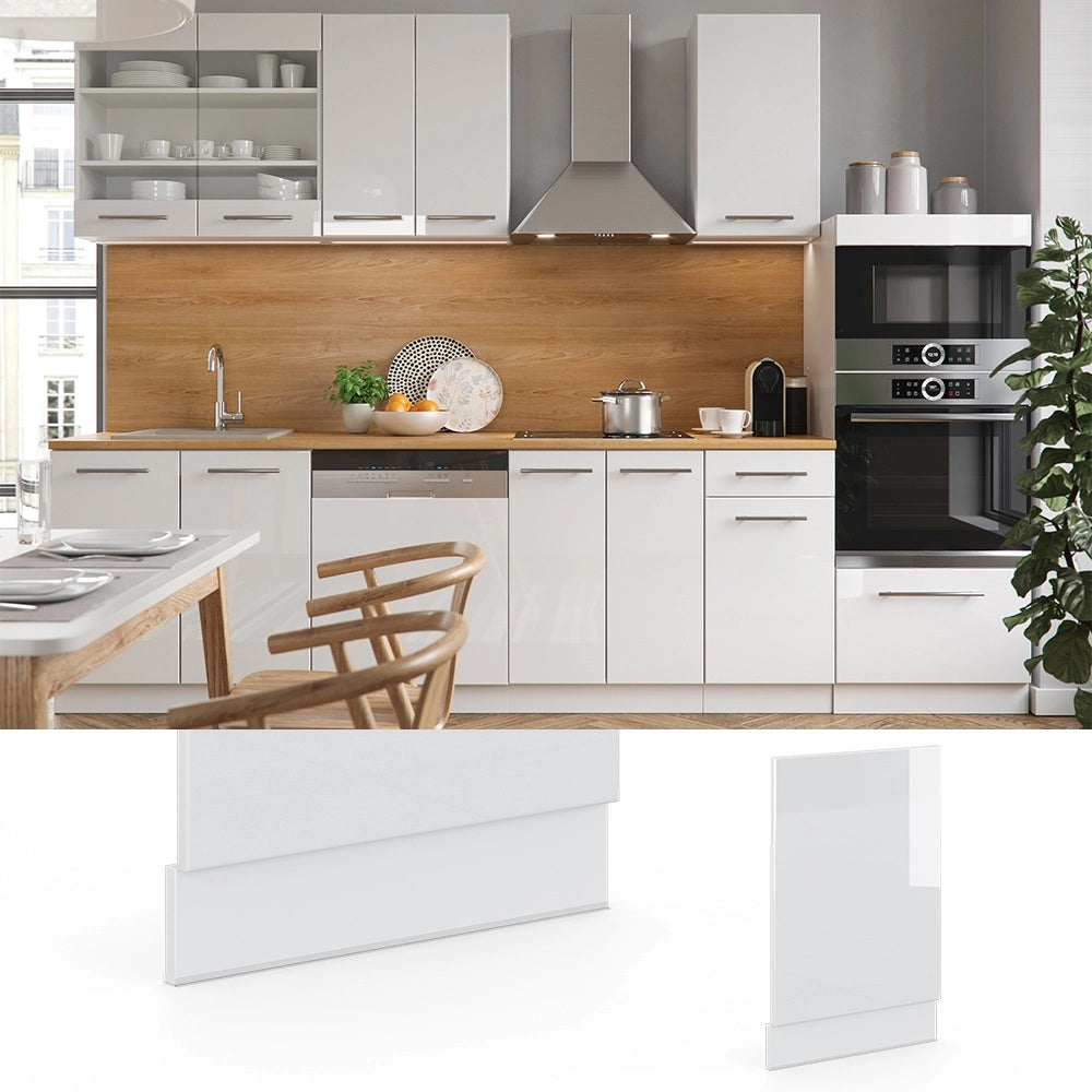 Pannello frontale Fame-Line Bianco lucido/Bianco 45 cm senza piano di lavoro Vicco