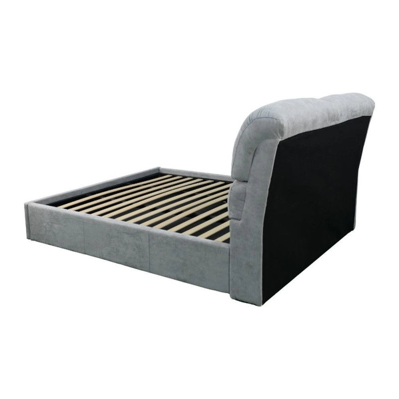 Letto una piazza e mezzo Sofaback contenitore in tessuto Enjoy 20 light gray