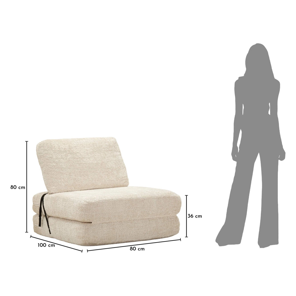 Poltroncina Abyane, Poltrona Reclinabile, 31x31x97h cm Bianco