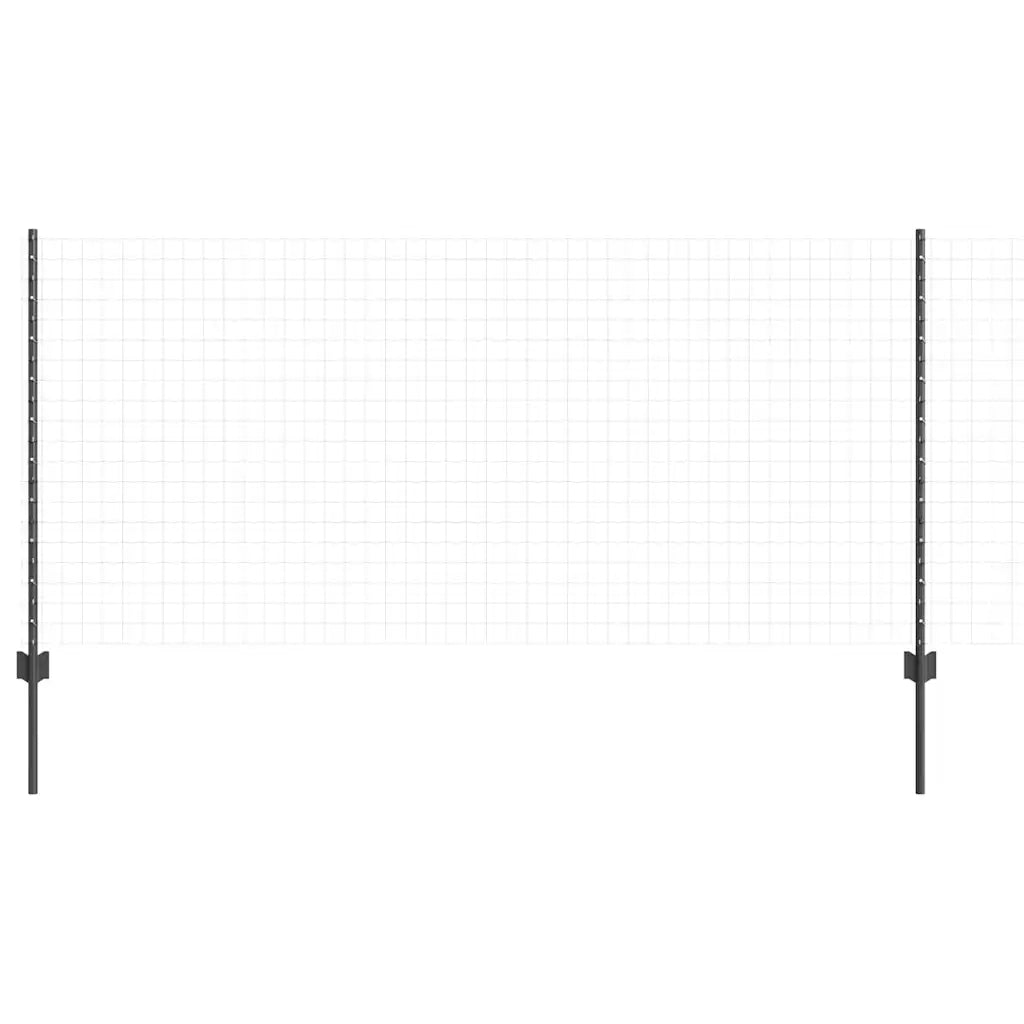 Palo della recinzione 5 pcs Grigio 100 cm Acciaio 42006280