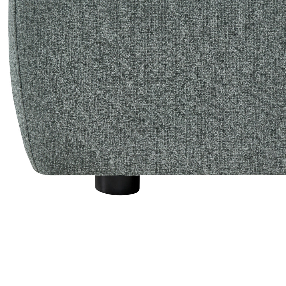 Pouf rettangolare in tessuto verde stile moderno