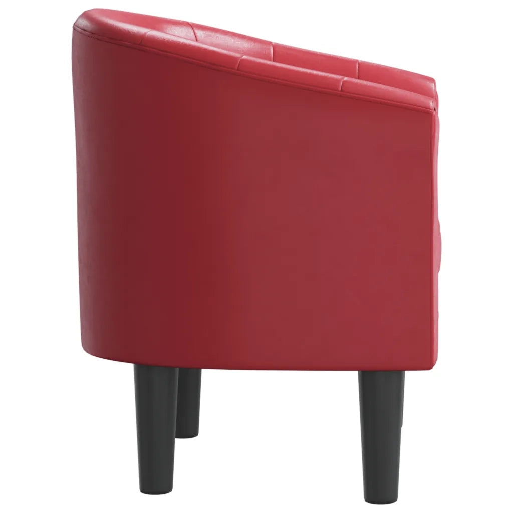 Poltrona a Pozzetto Rosso Vino in Similpelle 356461