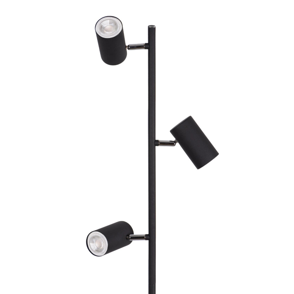 Lampada da terra Kanlux Evalo FL nera 3 faretti GU10 10W