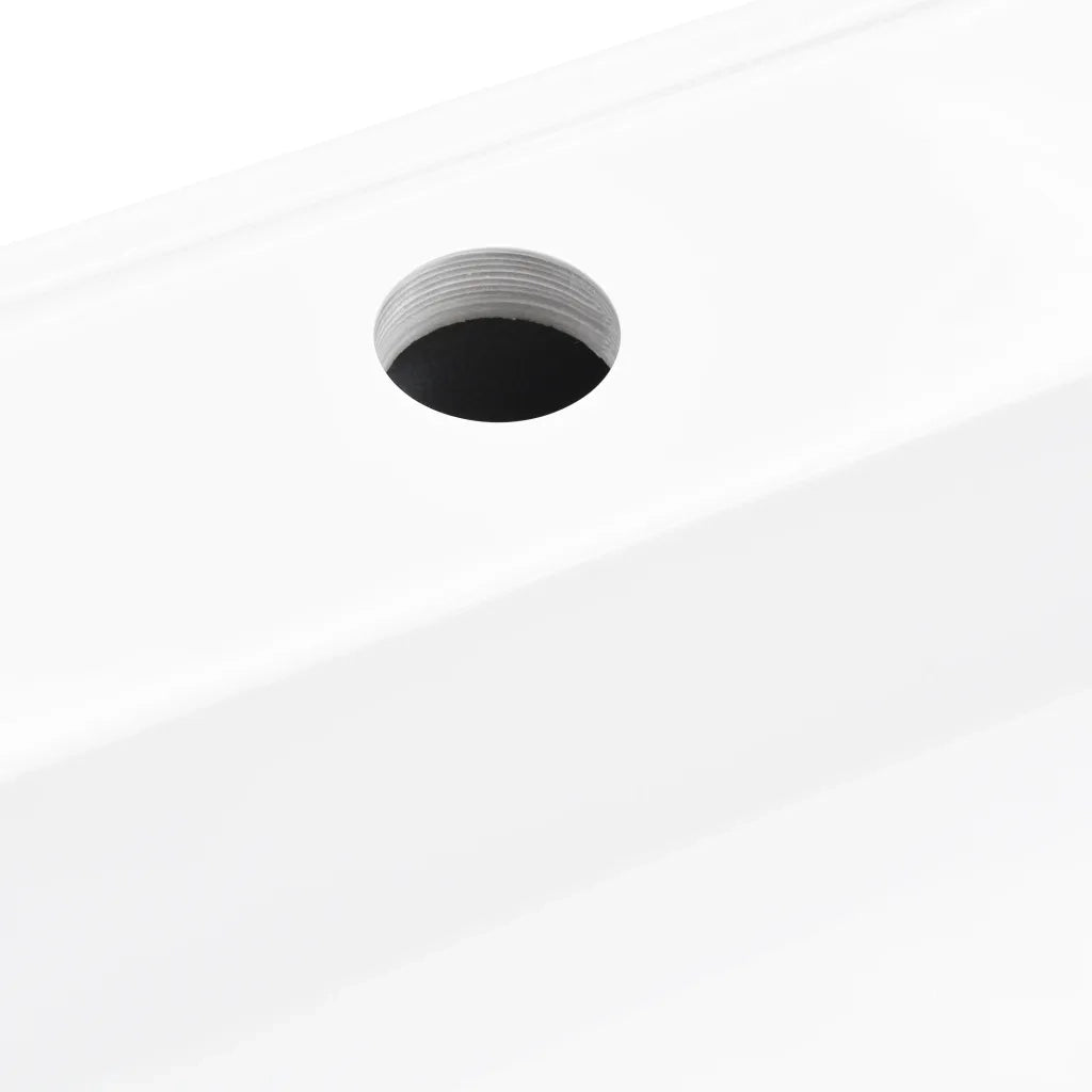 Lavandino-Lavabo-Lavello 50x50x12,3 cm Blocco in Marmo/Minerale Bianco