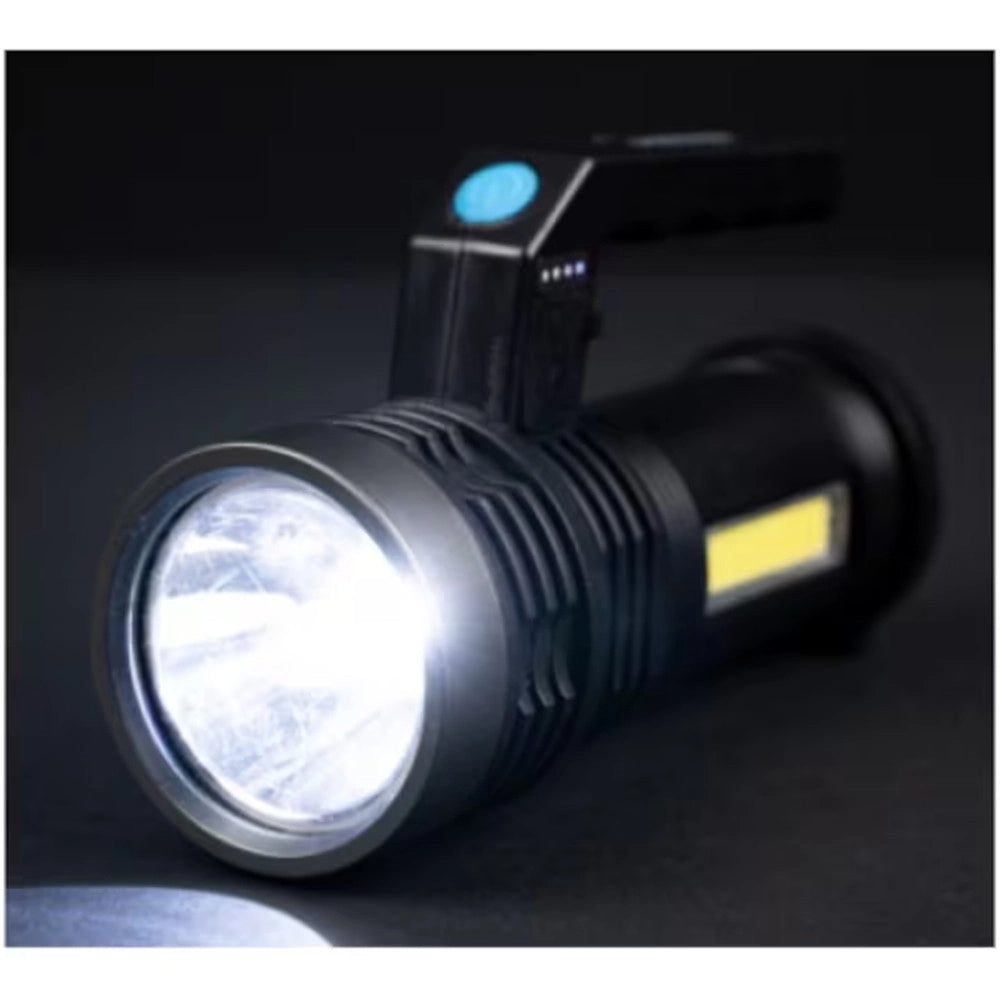 Trade Shop - Torcia Elettrica Portatile Ricaricabile Usb Doppia Funzione Luce Led+cob Emergenza Q-led556 -