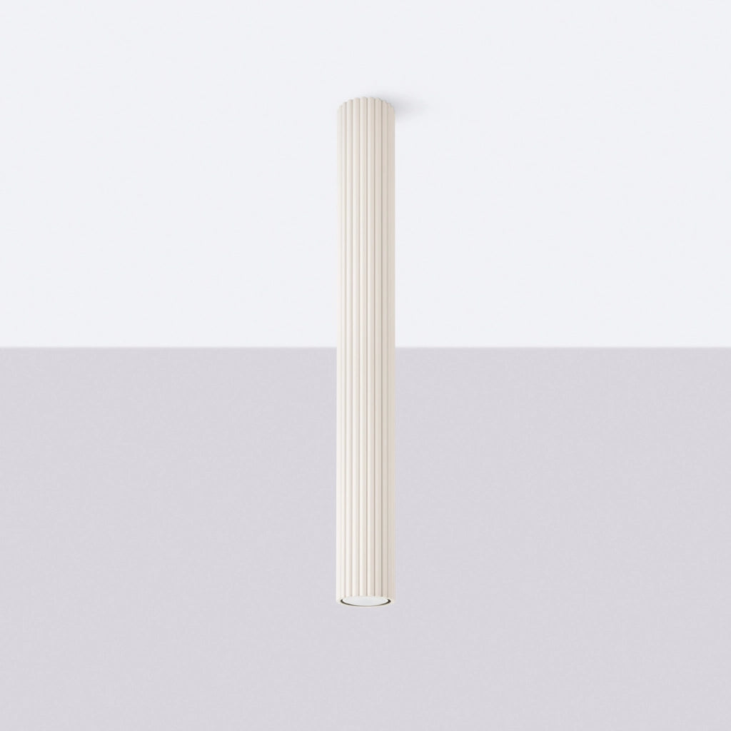 Faretto soffitto tubo beige rigato 60cm GU10 GRAVIO