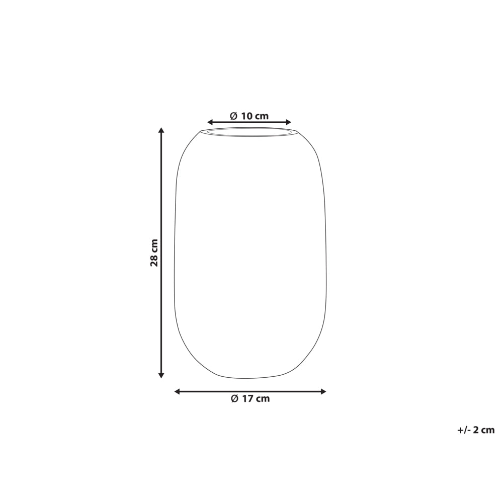 Vaso da fiori di forma rotonda vetro trasparente 28 cm stile moderno minimalista