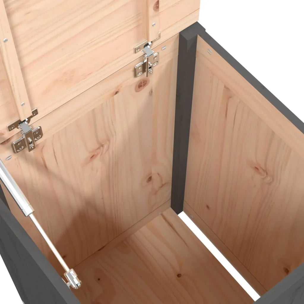 Contenitore per la biancheria 44 x 44 x 66 cm in legno massello di pino grigio 02_0006159