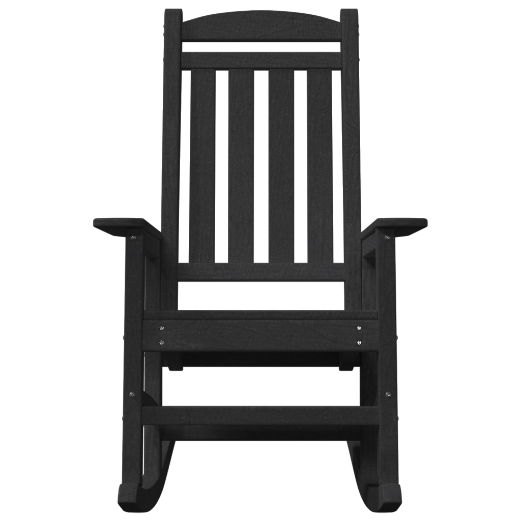 Sedia a dondolo nera 70x92x108 cm HDPE