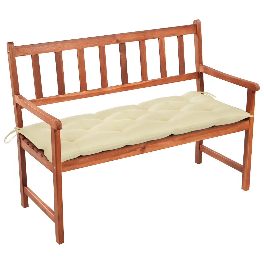 Panca da Giardino con Cuscino 120 cm in Massello di Acacia