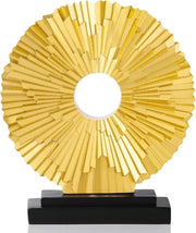 Arte astratta moderna - statua in resina - decorazione per la casa - accenti dorati - ornamenti per soggiorno - sala da pranzo - ufficio - mensole per armadi - inserti per tavolo - decorazione per i cassetti della cucina