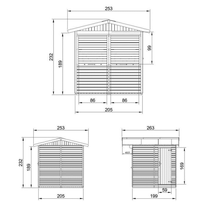 Chiosco in legno da giardino - 253x263 cm/4 m2 - TIMBELA M149Z
