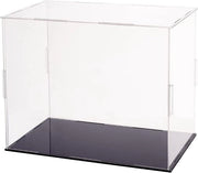 Cassetti di Display per Minifigure in Plastica 26 x 16 x 20.5 cm - Scatola di Display trasparente a prova di polvere per Action Figure - Base di Display in Nero per Modelli Blocchi da Costruire Bambole e Collezioni