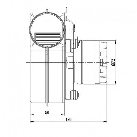 Ventilatore centrifugo EBM G2E097-FL64-55