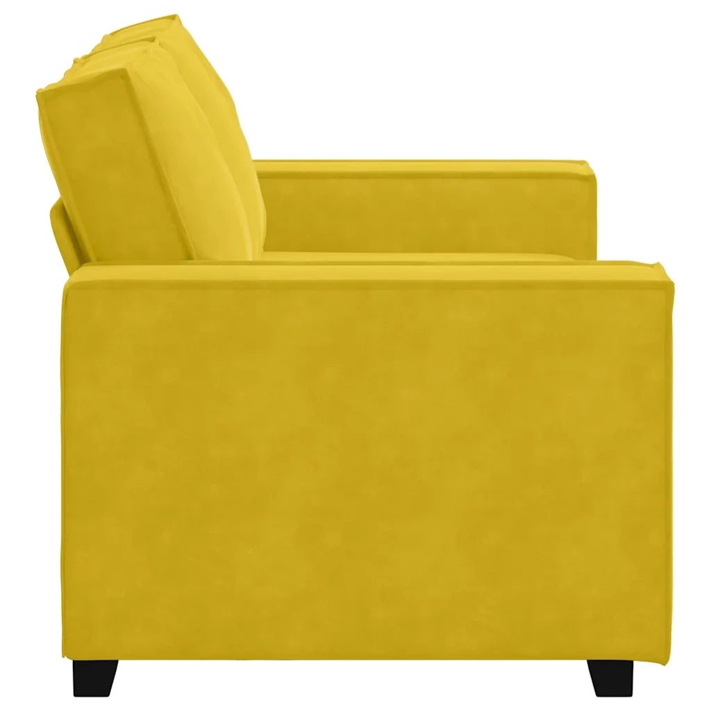 Divano a 2 Posti-Sofa 2 Posti giallo 120 cm in Velluto 749081