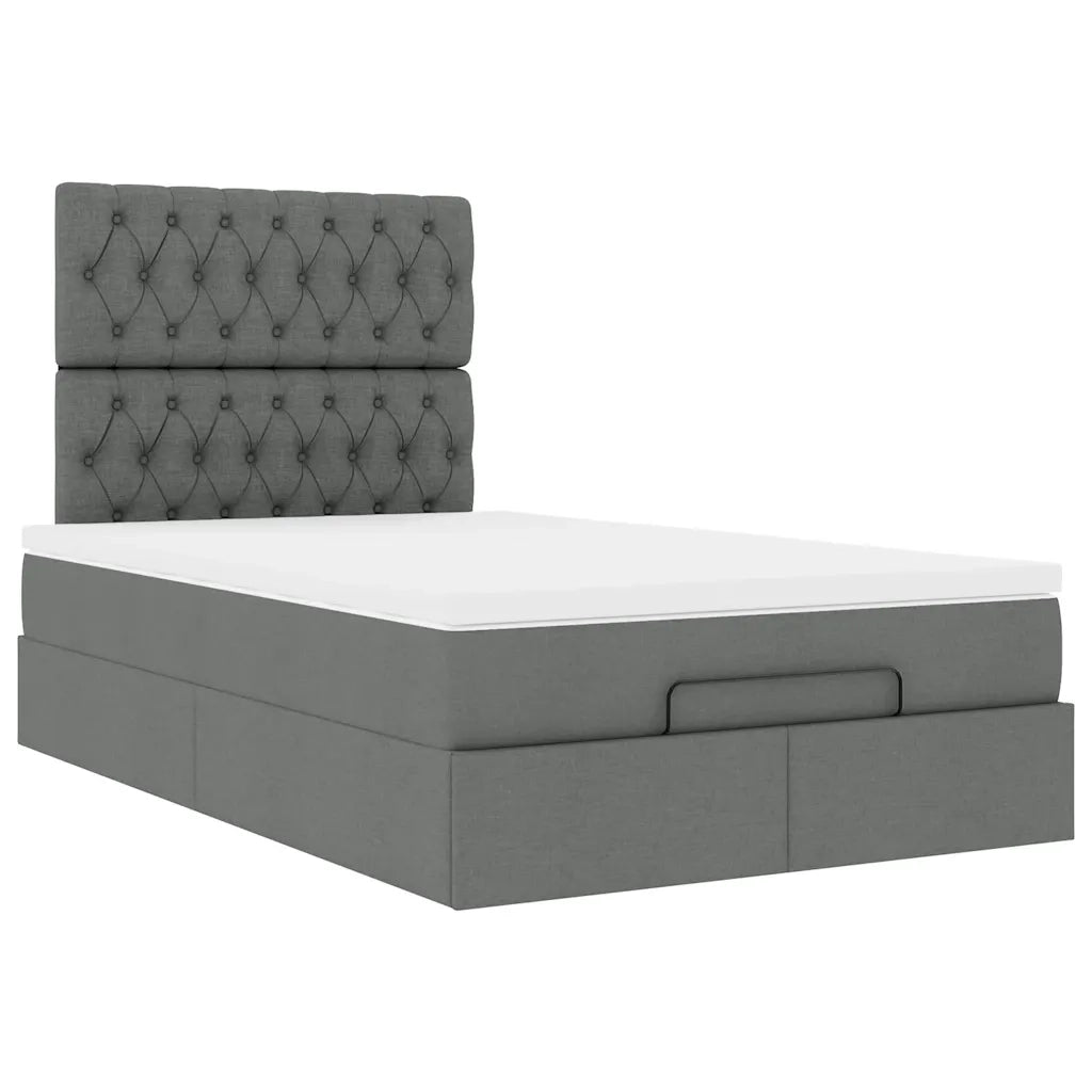 Struttura Letto Pouf con Materasso 120x200 cm in Tessuto 3314080