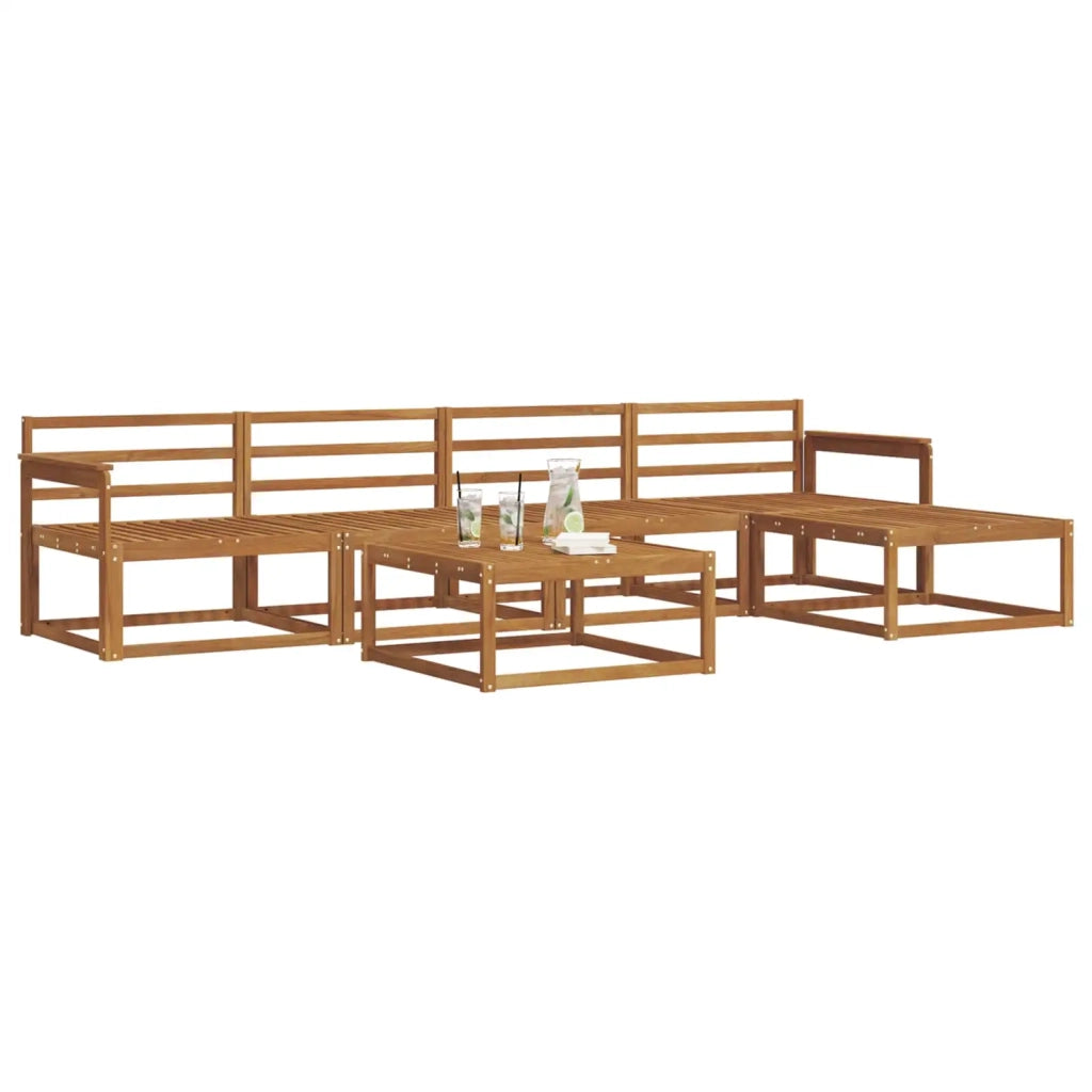Set di divani da esterno 6 pcs Naturale