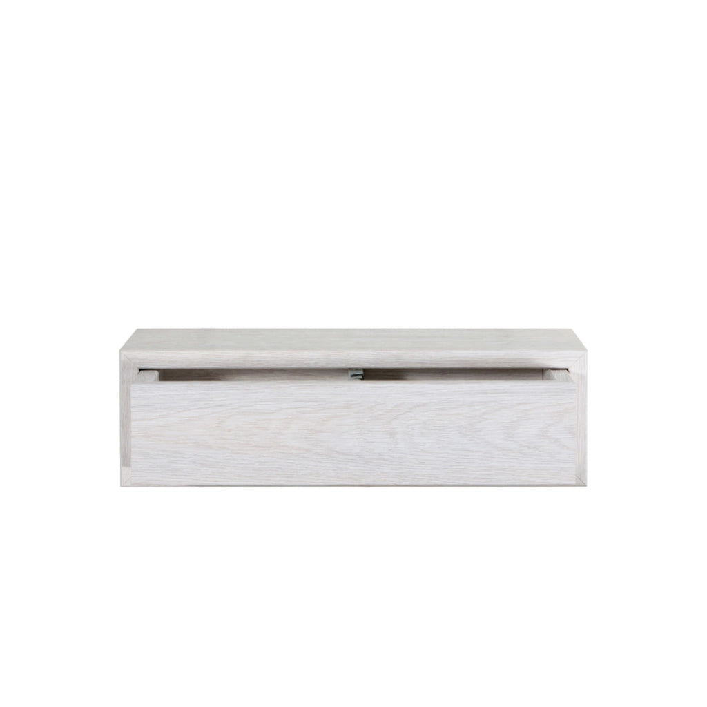  Mensola da Muro con Cassetto Modello LEGOLO, Comodino Sospeso, Mensola da Parete, 45x13.4 p20 cm. Finitura  ROV. SBIANCATO - MADE IN ITALY