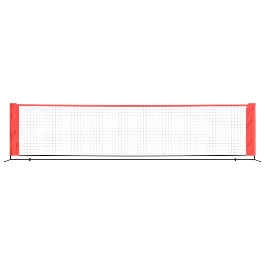 Rete da Tennis Nera e Rossa 400x100x87 cm in Poliesterecod mxl 121080