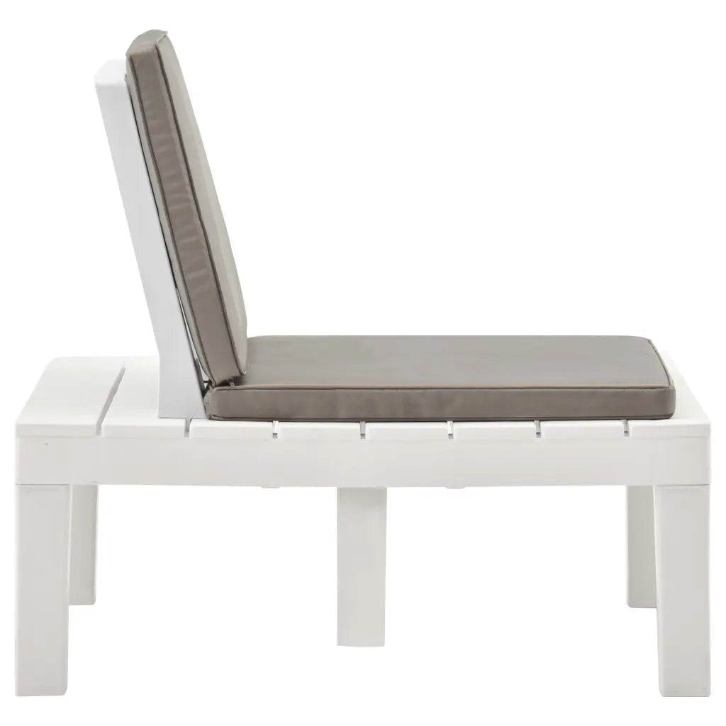 Sedie a Sdraio da Giardino e Cuscini 2 pz in Plastica Bianche cod mxl 23297