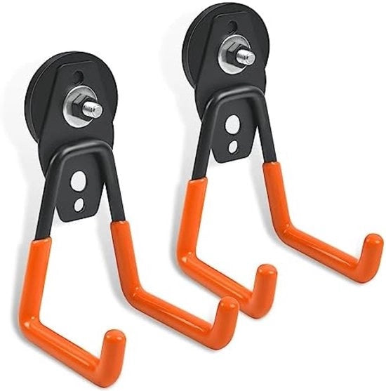 Hanger magnetici, extra resistenti, 43 mm magneti forti con ganci, per cucina, garage, frigorifero, tende, aula, barbecue, attrezzatura (2 pezzi)