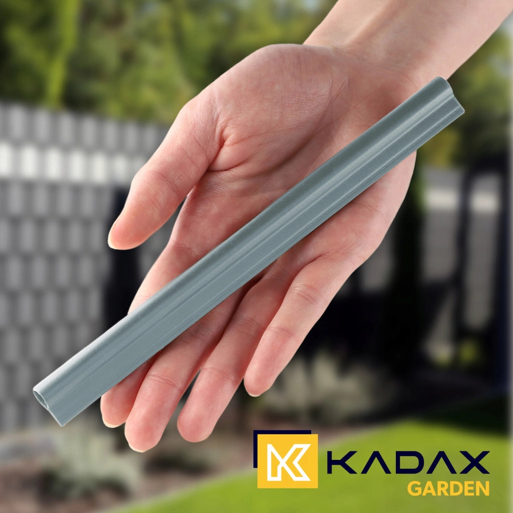 Clip KADAX da 19 cm per nastro per recinzioni, ganci per nastro per recinzioni, colore grigio, 6 pezzi