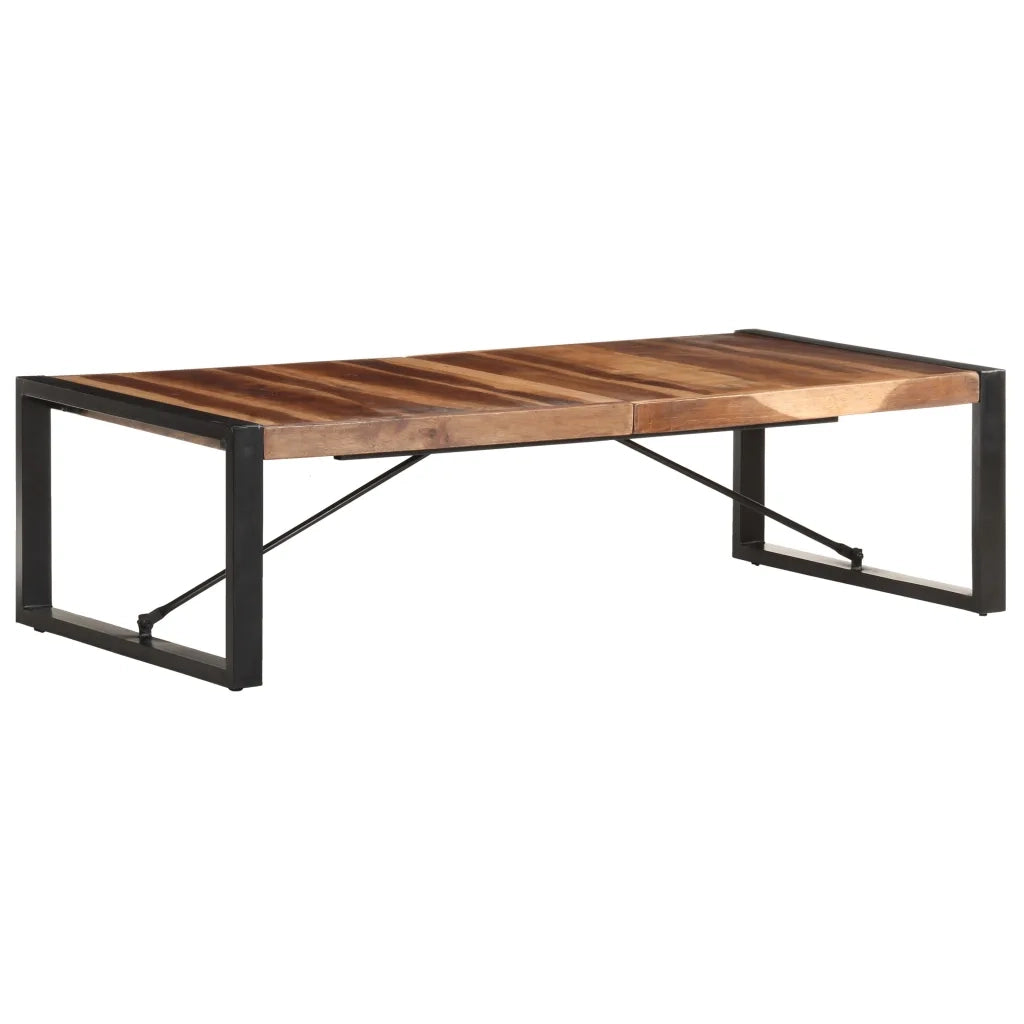 Tavolino 140x70x40 cm in Legno Massello con Finitura Sheesham cod mxl 22751