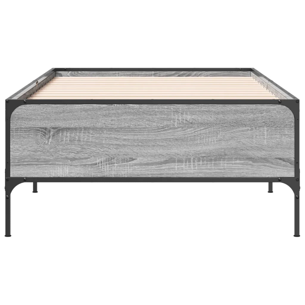 Giroletto Grigio Sonoma 75x190cm in Legno Multistrato e Metallo