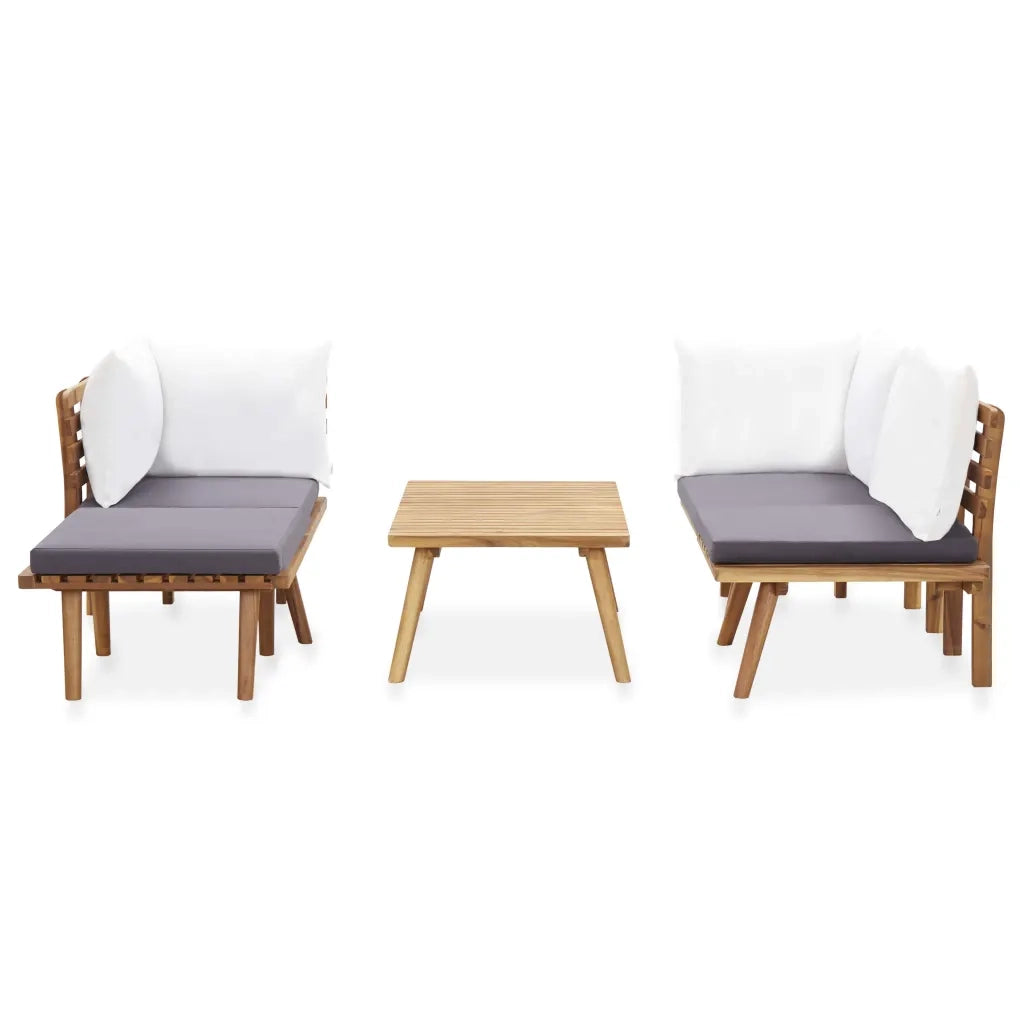 Set Divani da Giardino 5 pz | Set Salotto da Giardino in Legno Massello di Acacia