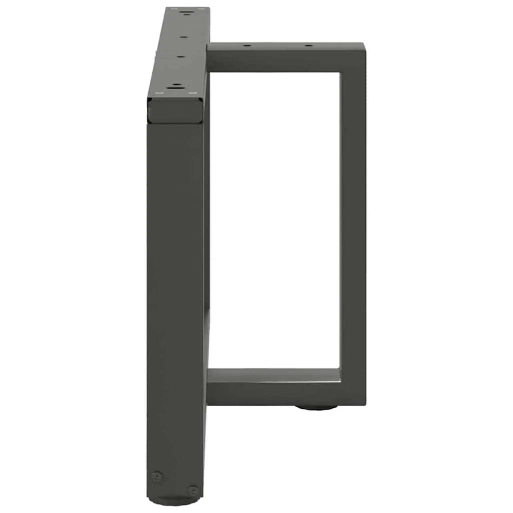 Set di 2 gambe regolabili a T per tavolino da caffè 70 x 25 x 43 cm in acciaio antracite 02_0057307