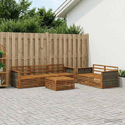 Set di divani da esterno 6 pz Naturale Legno di Acacia Massello 3383017