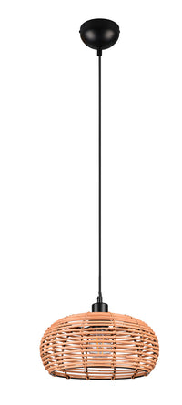 Lampada a Sospensione da Interno Attacco E27 in Tessuto Naturale