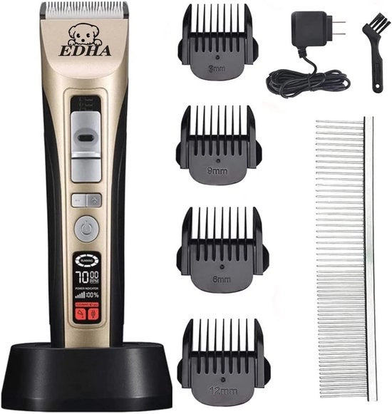Tondeuse per Animali con 5 Velocità - Trimmer per Capelli Animali Riscaricabile