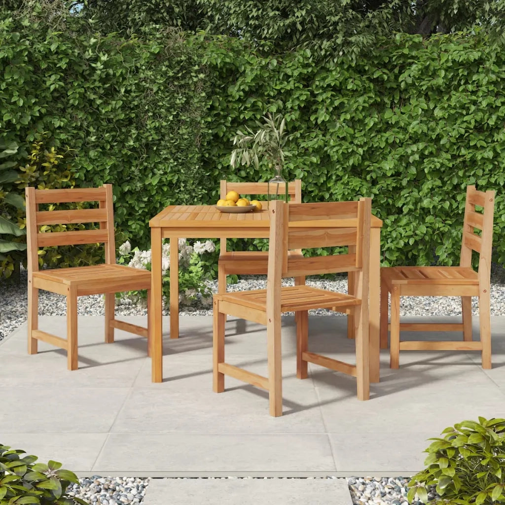 Set da Pranzo per Giardino 5 pz in Legno Massello di Teak 3157180