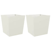 Fioriera aiuola rialzata fioriera aiuola giardino terrazza set da 2 50 x 50 x 50 cm acciaio bianco 02_0038989