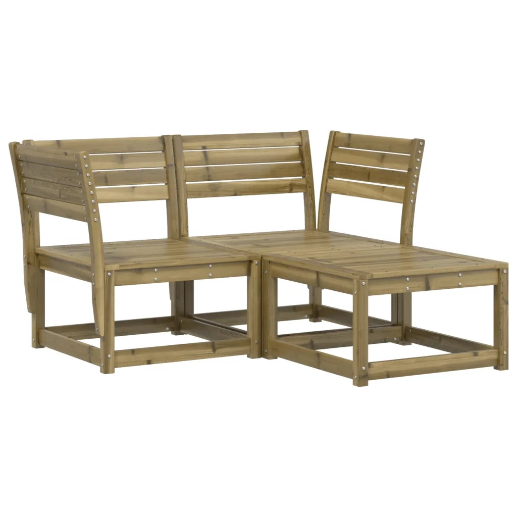 Set Divani da Giardino 3 pz in Legno Impregnato di Pinocod mxl 88355