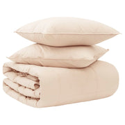 Set di Piumoni 2 pz 140 x 220 cm Tutte le stagioni Beige 3431663