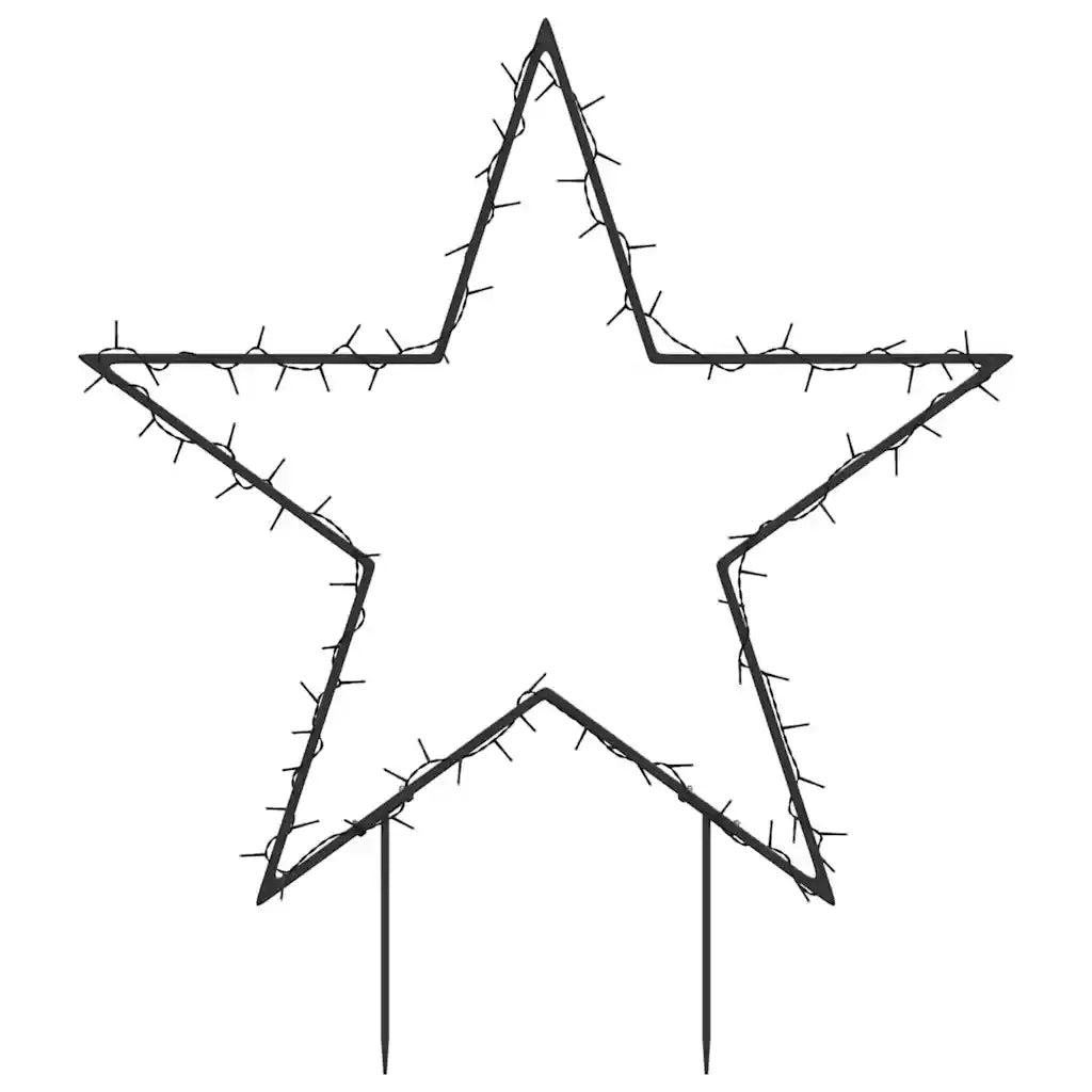 Decorazione Luminosa Natalizia con Picchetti Stella 80LED 60cm 357716