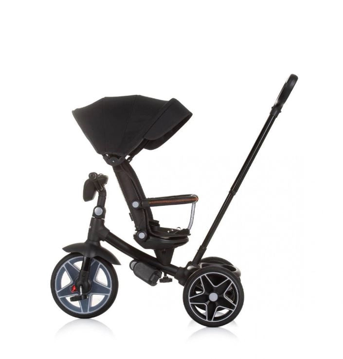 Triciclo bambini dai 9 mesi fino a 25 kg, Passeggino con maniglione regolabile, Bici, Sedile girevole Fronte Mamma e Str