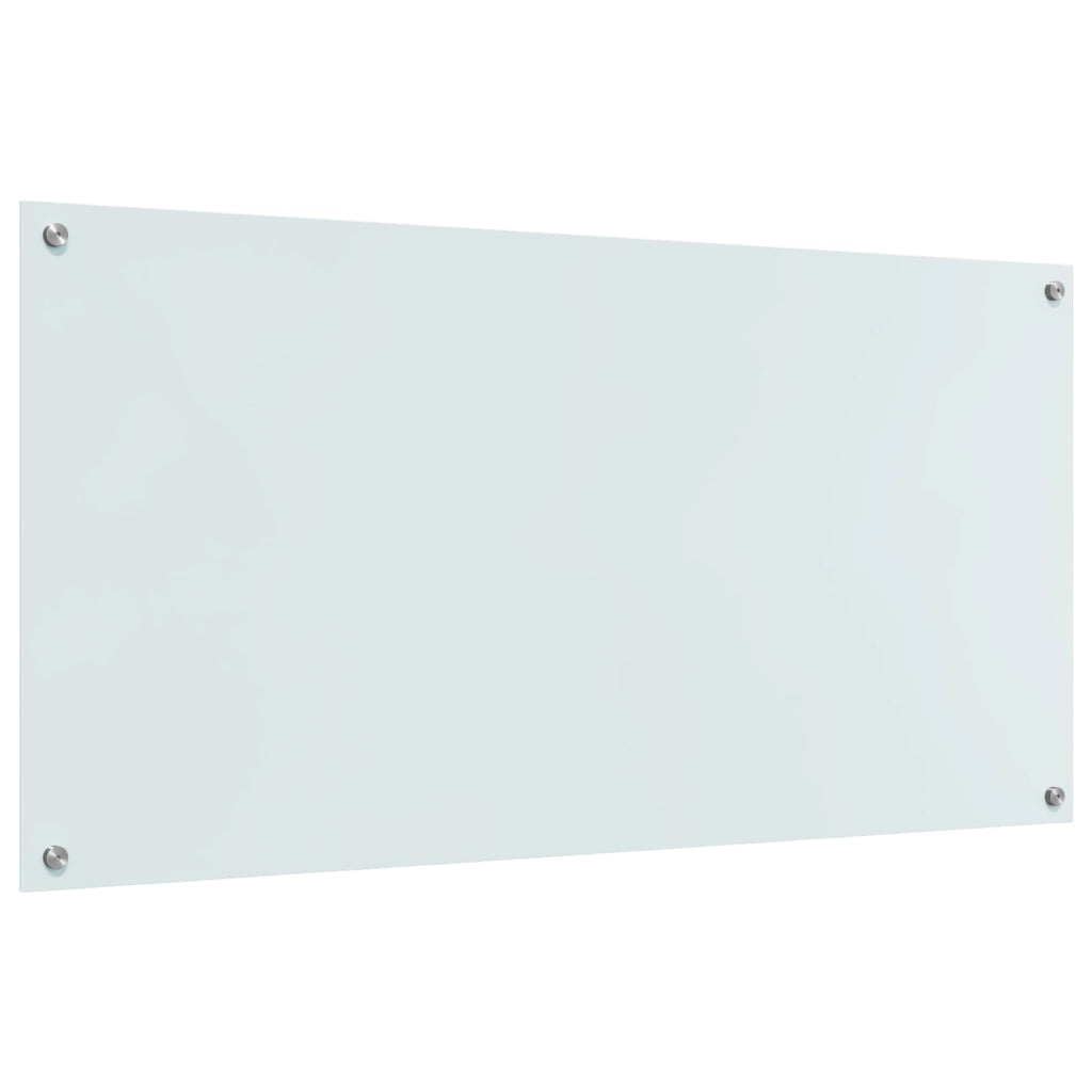 Schienale Cucina Bianco 120x60x0,6 cm in Vetro Temperato