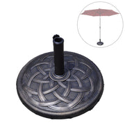 Base per ombrellone rotondo in resina da esterno ¦µ54,5x35cm, Supporto per il palo ombrello ¦Õ38 o ¦Õ48mm Bronzo-Basi per ombrellone