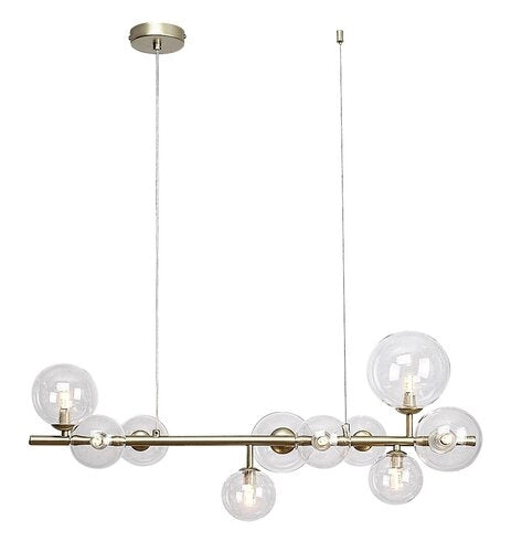 Lampada a sospensione Rabalux Aslov oro 10xG9 vetro