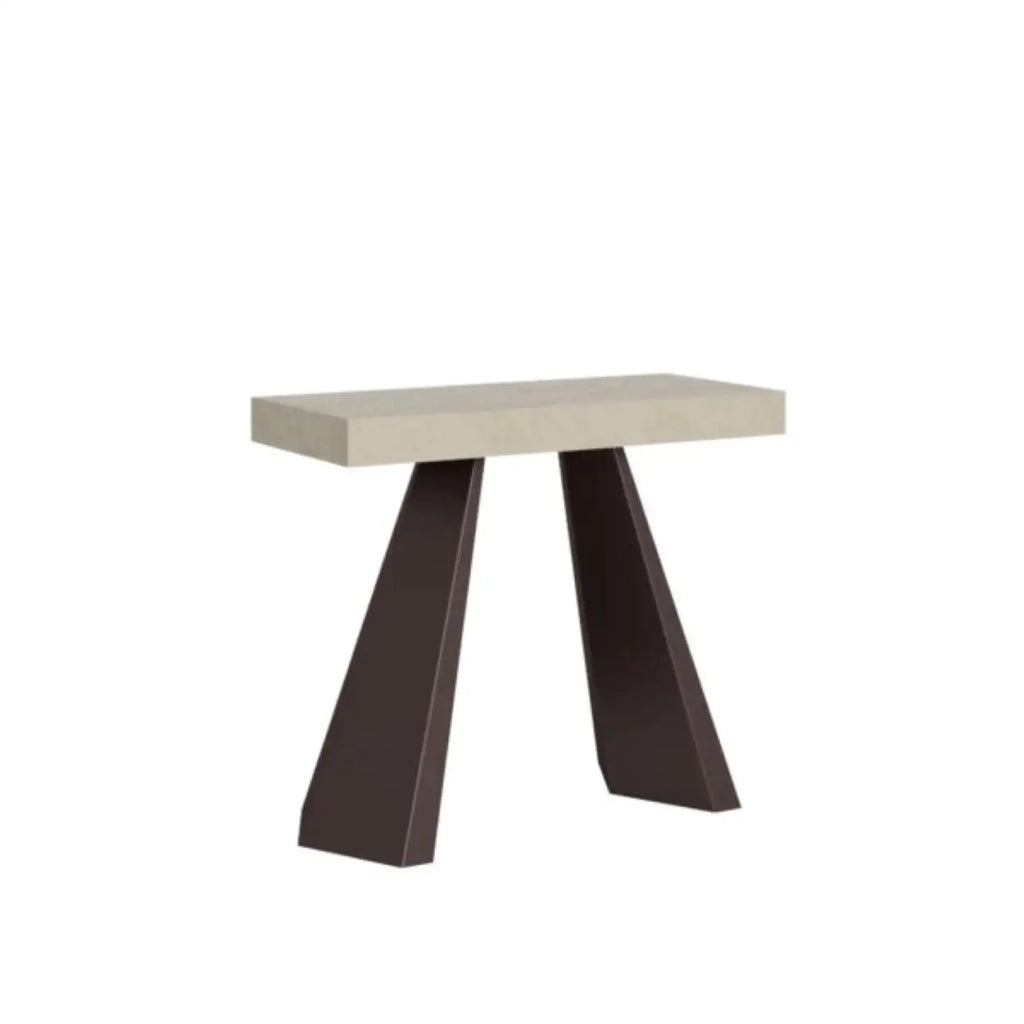 Consolle allungabile 90x40/196 cm Diamante Small cashmere telaio orso