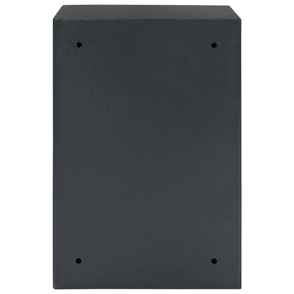 Scatola Sicura con Serratura a Chiave Grigio Scuro 31x35x50 cm Acciaio