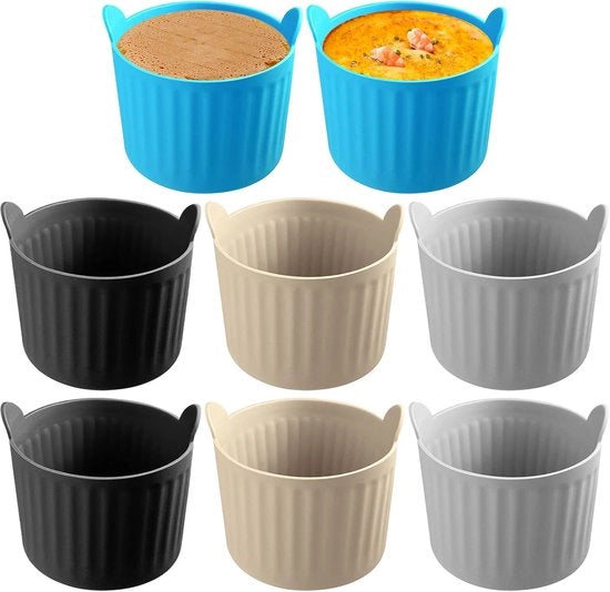 Accessori Airfryer in silicone di alta qualità per la cottura di uova, cupcake, muffin, pudding, frittelle di uova, panna.