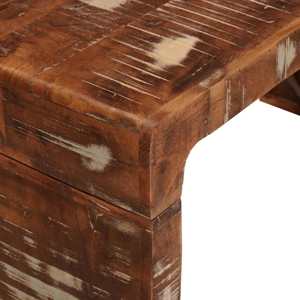 Tavolo Nesting 3 pcs Marrone Legno Recuperato Massello 4104562